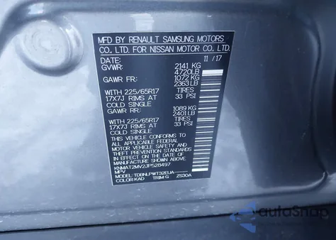 2018 Nissan Rogue S z USA, uszkodzony, nr VIN KNMAT2MV2JP528497